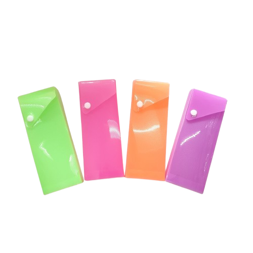 

Kotak pensil / pencil case plastik kancing jenia warna pastel