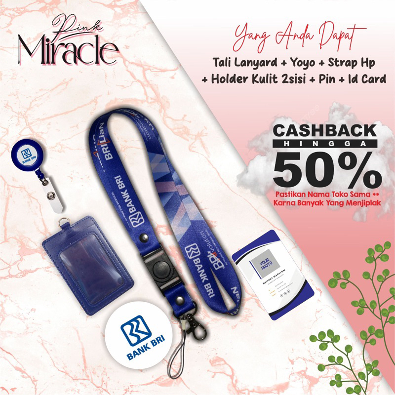 

Tali Lanyard BRI / Tali Idcard BRI [ Ready stock ] Termurah