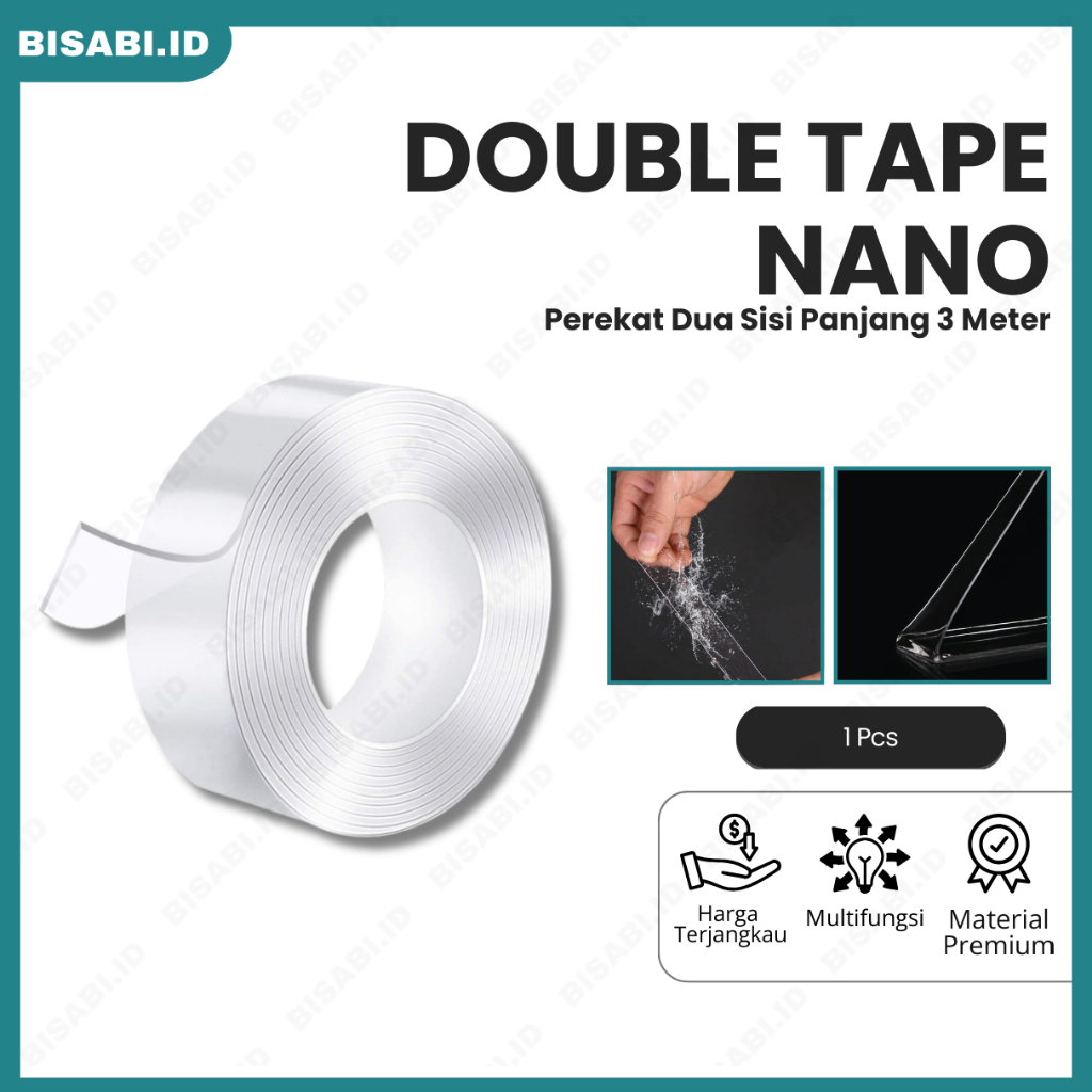 

Double Tape Gel Isolasi Bening 2 Sisi Anti Air Tape Multifungsi Perekat Dinding Tembok Tanpa Bekas