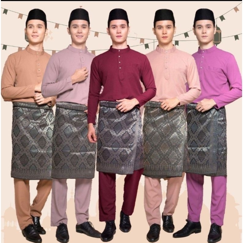 baju kurung melayu teluk belanga pria bahan toyobo great A