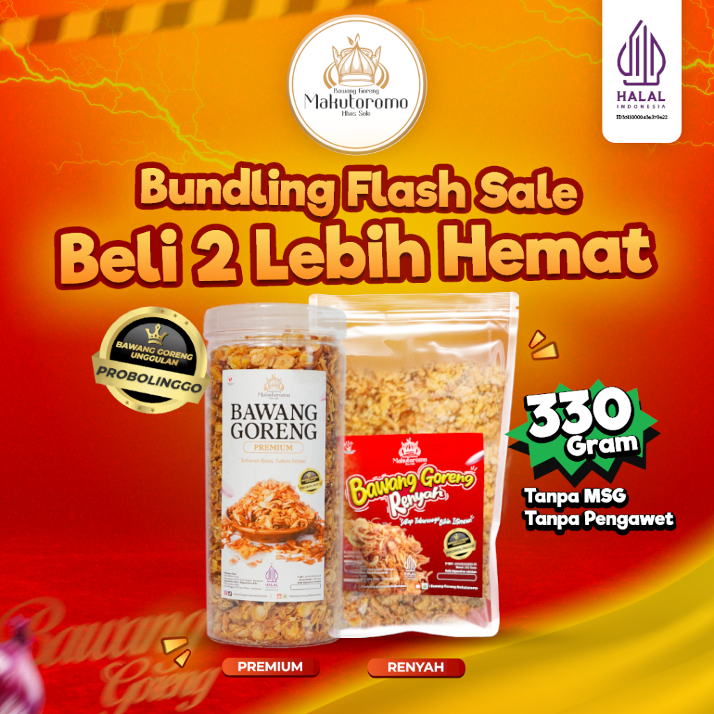 

Bundling Bawang Goreng Makutoromo Premium & Renyah 330 Gram