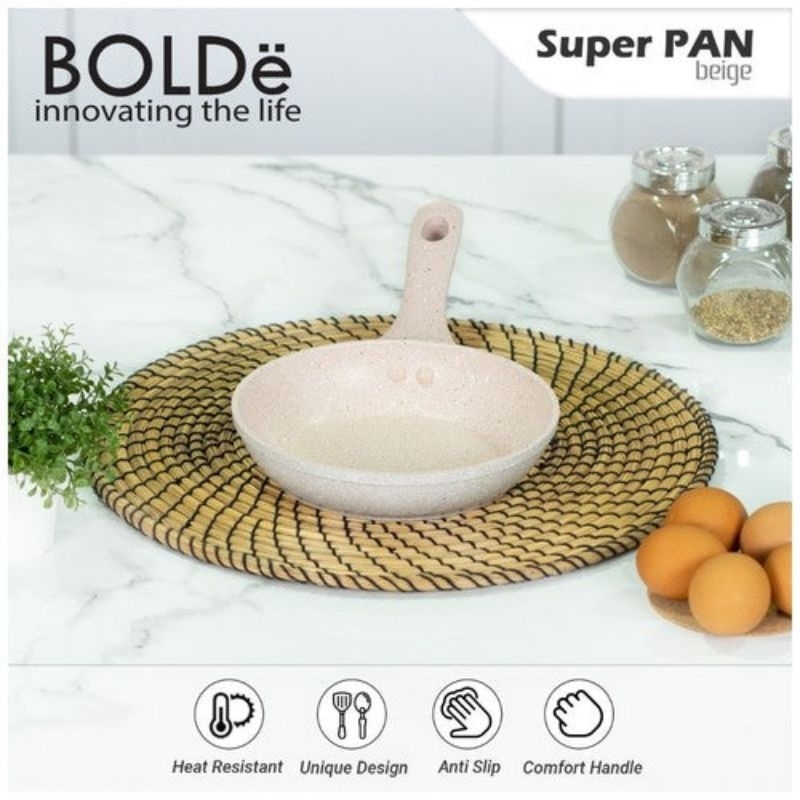 Super Pan 18 CM Fry PAN Granite Beige
