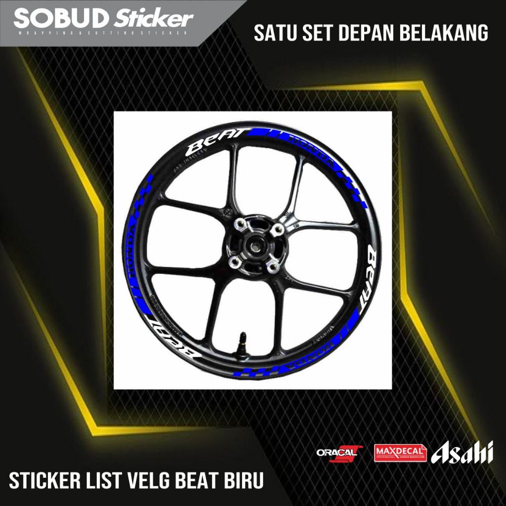 STICKER CUTTING LIST VELG BEAT