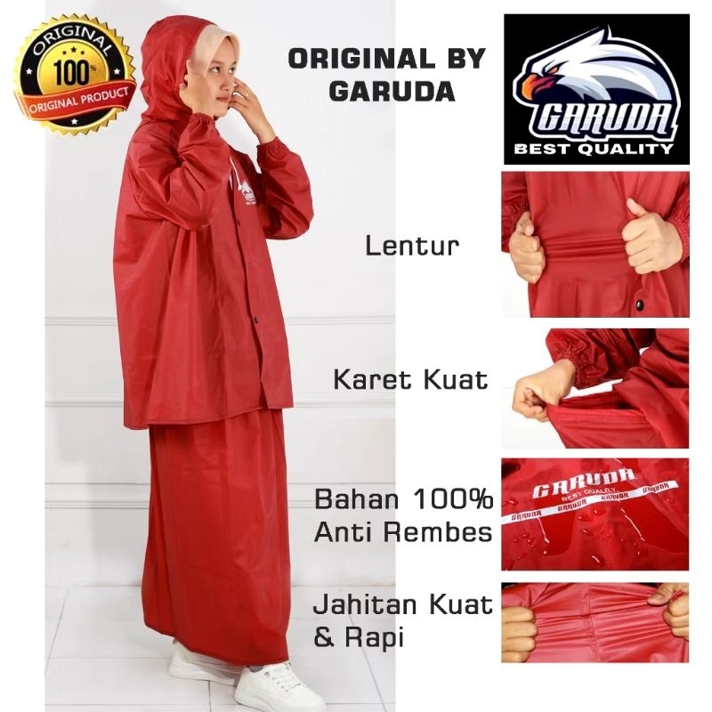 JAS HUJAN GARUDA SETELAN BAJU ROK DEWASA