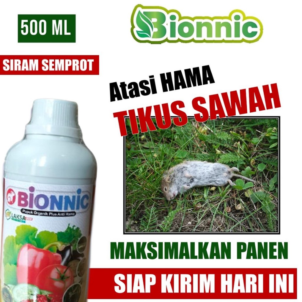 BIONNIC 500ml Obat Semprot Anti Tikus - Obat Semprot Alami Mengusir Tikus - Obat Semprot Pengusir Ti