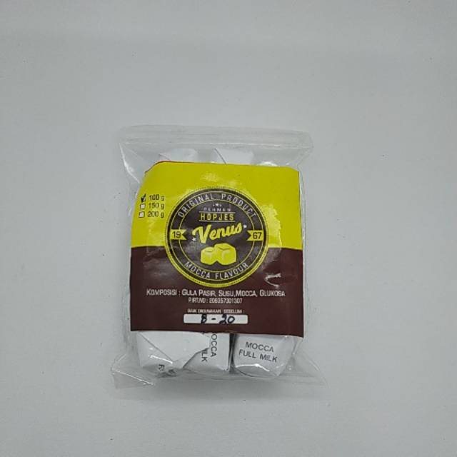 VENUS PERMEN HOPJES MOCCA FLAVOUR 100 GRAM