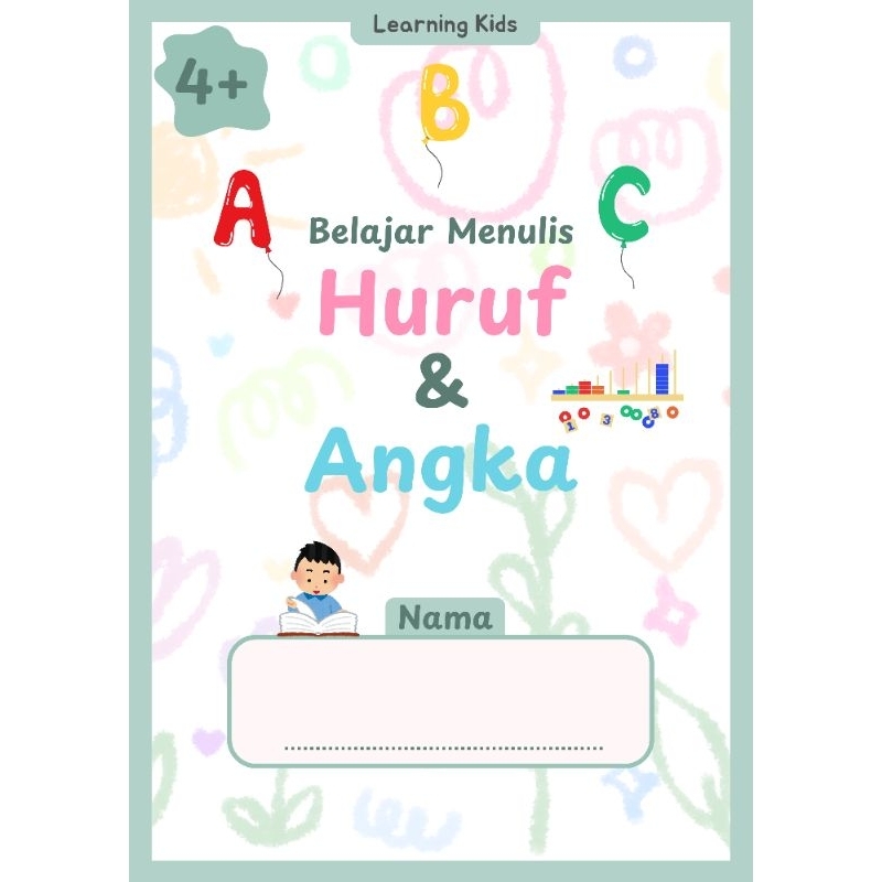 

Buku Learning Kids anak Belajar Menulis Huruf & Angka untuk umur 4+. Gratis 8 Spidol warna wipe and clean bisa dihapus