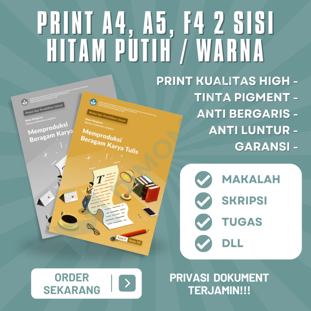 

Cetak Print HVS A4 A5 F4 2 SISI Warna Hitam Putih Murah Tebal 70 75 80 100 GSM SIDOARJO DIMOMEN.ID