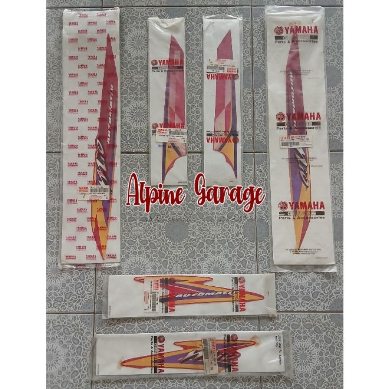 Striping Stiker Sticker Graphic Mio Sporty 2003 2004 Merah Original Yamaha Asli Ori YGP