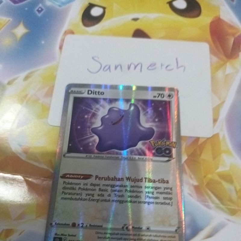 kartu pokemon official ditto pokemon go