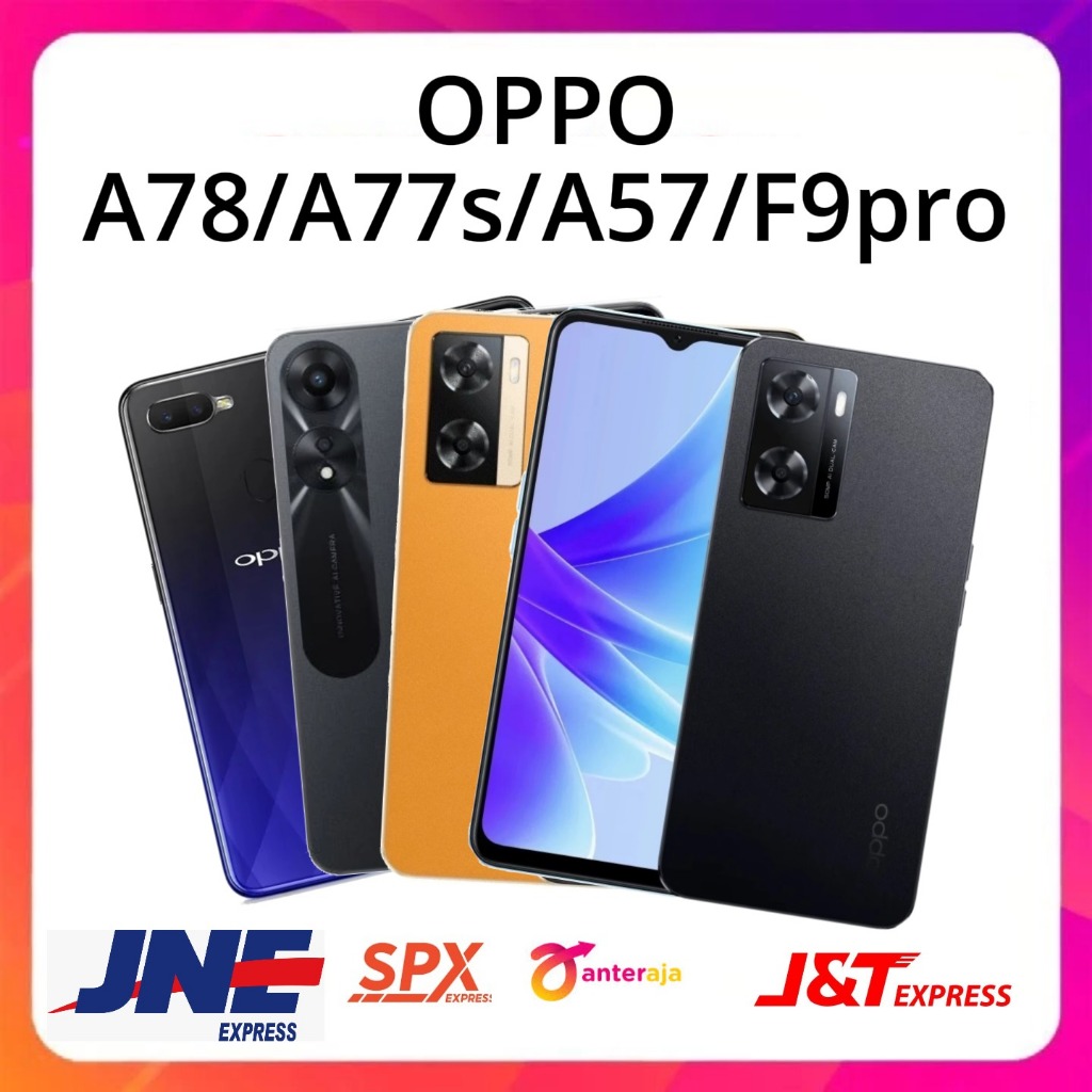 hp oppo a78 ram8/128GB 8/256GB a57 6/128GB 8/256GB A77S 8/128GB F9PRO 8/256GB Garansi 1 tahun