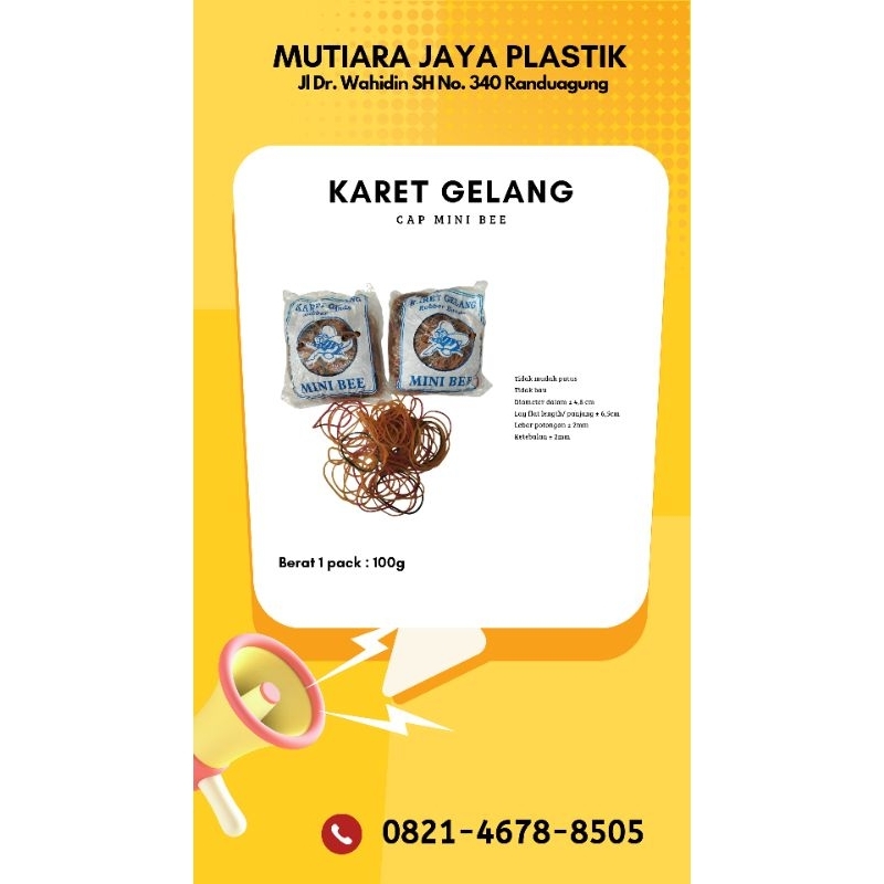 

KARET GELANG PENTIL 100g