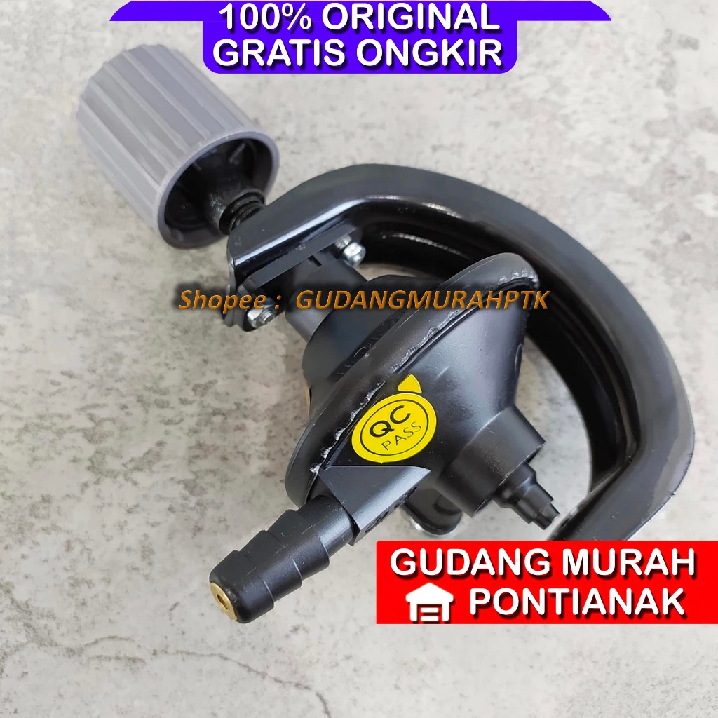 Regulator Gas Destec Com tanpa meter putar tekanan rendah kepala gas LPG  BUKAN Starcam