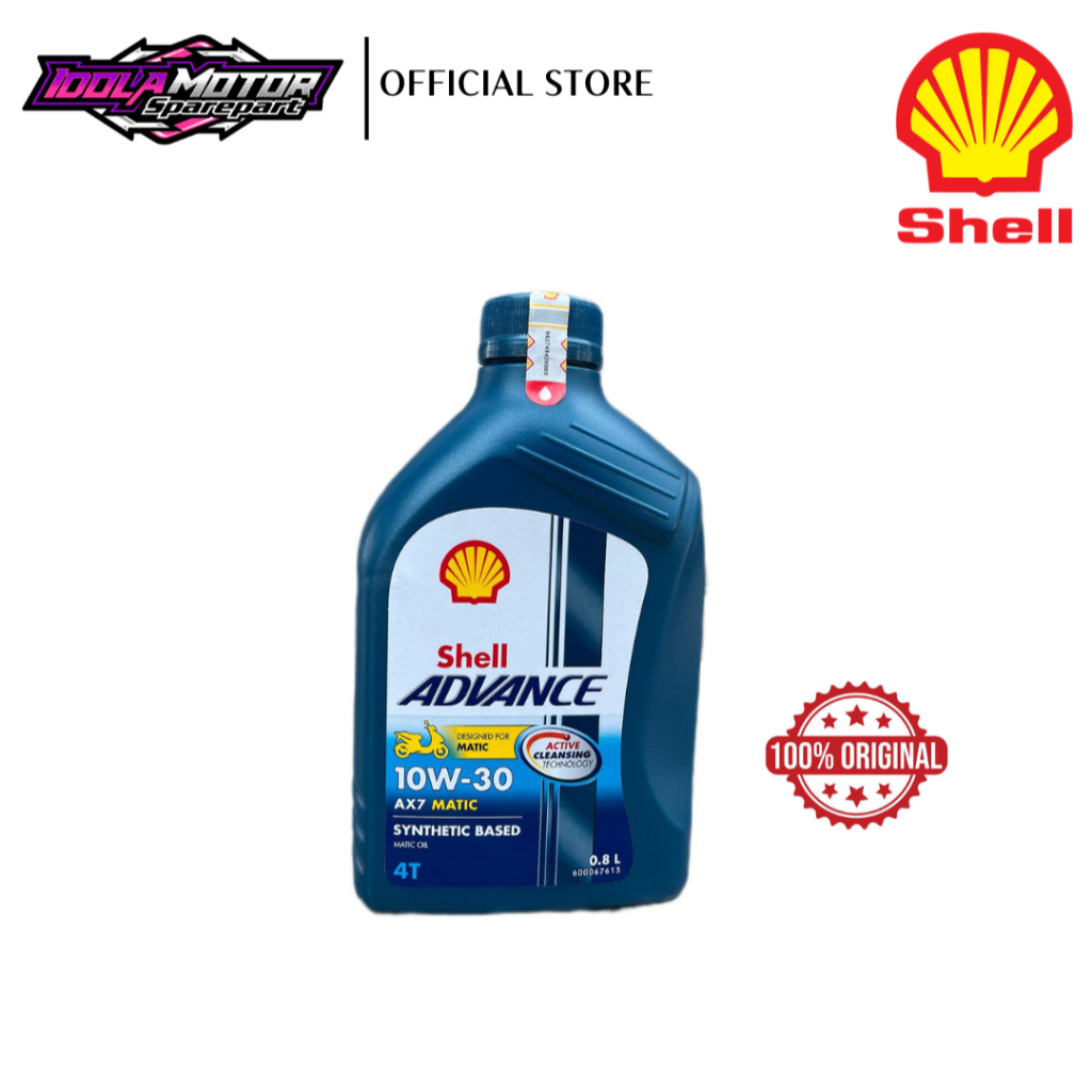 oli SHELL AX7 10W30 MATIC 800ML ORIGINAL oli mesin shell ax7 800ml original