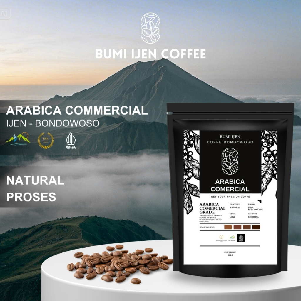 

Bumi ijen Coffee Bondowoso Arabica Natural Proses - Commercial Grade