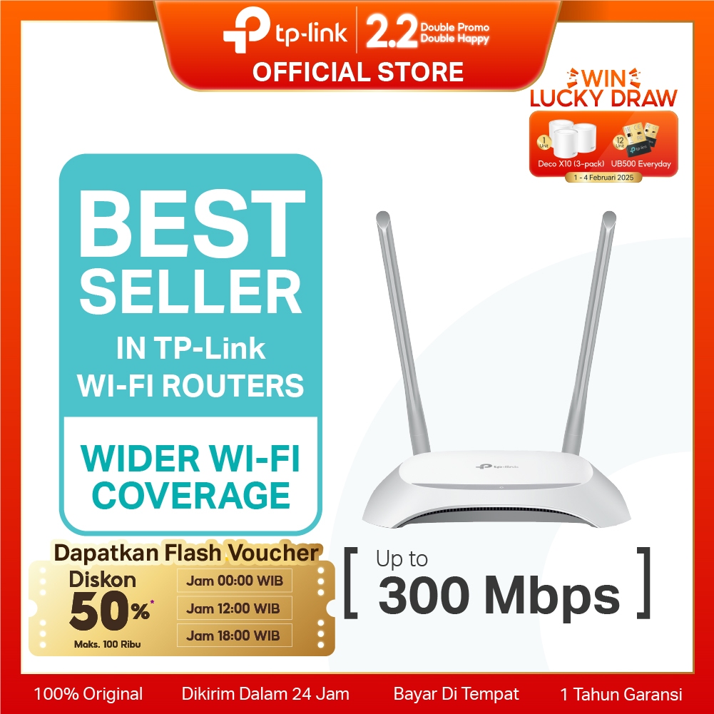 TP-Link TL-WR840N WR820N WR844N N300 WiFi Router Extender Penguat Sinya 300M Wireless Access Point