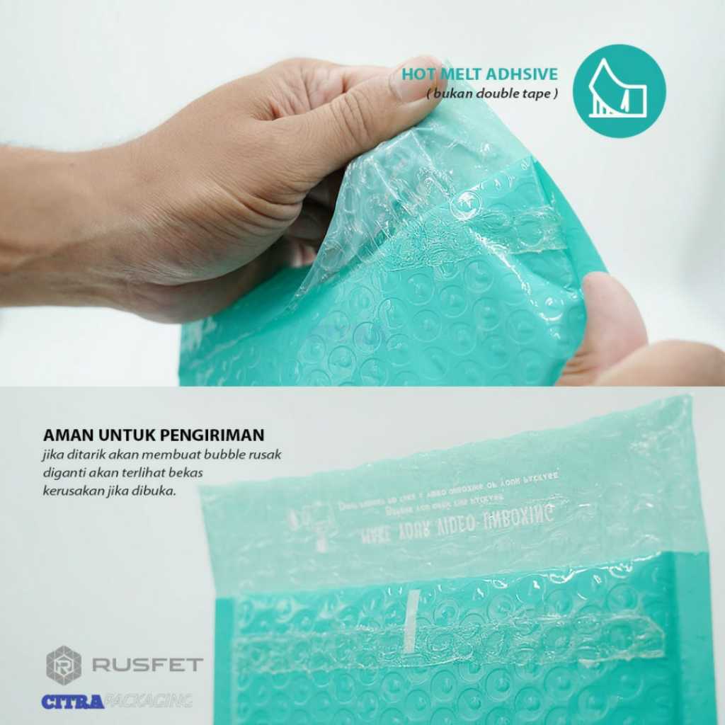 Amplop Bubble Mailer Rusfet - Bubble Mailer Envelope Packing Olshop - Tosca, 20x25