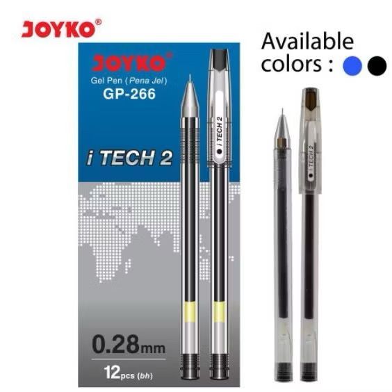 

(12pc) Gel Pen Pulpen Pena Joyko GP-266 iTech 2 0.28 mm