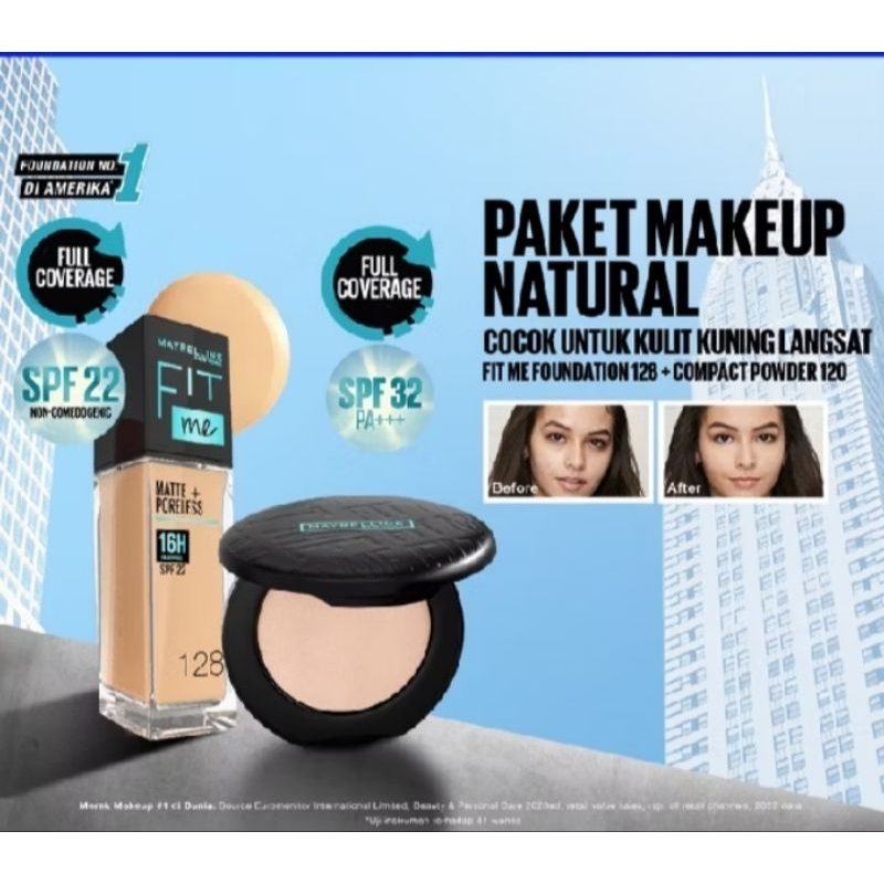 MAYBELLINE - Fit Me Compact Powder + Fit Me Foundation