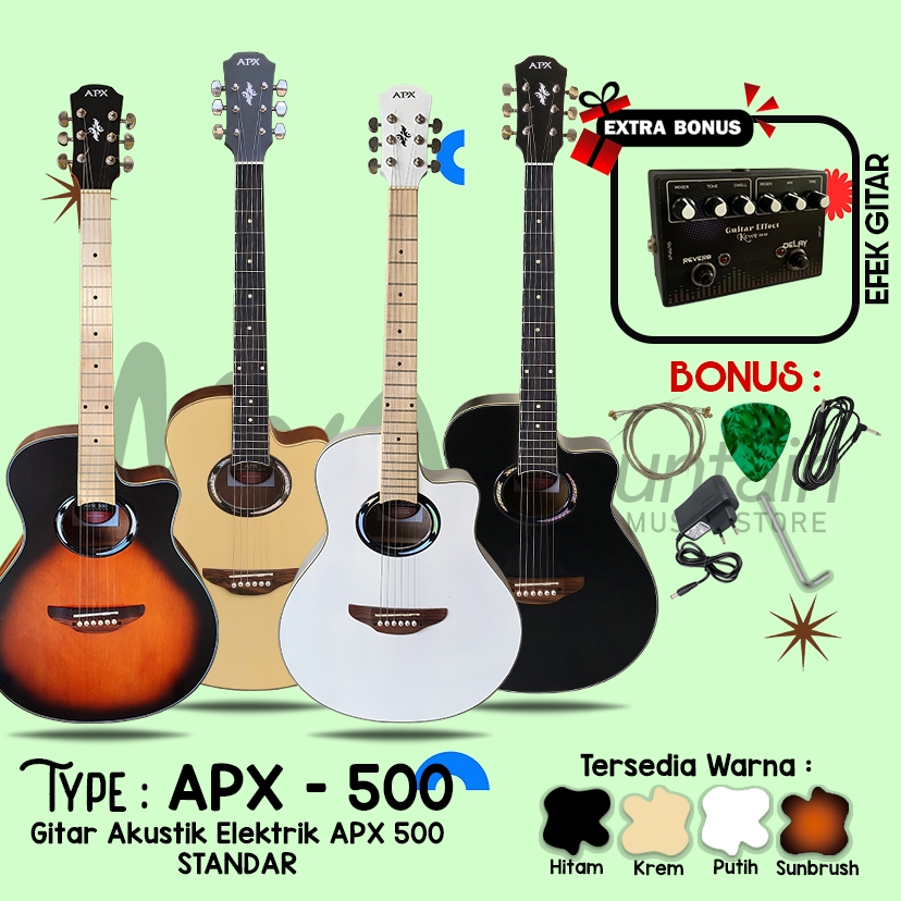 Paket Bundling Efek Delay dan Reverb Gitar APX Custom Akustik Elektrik EQ 7545R