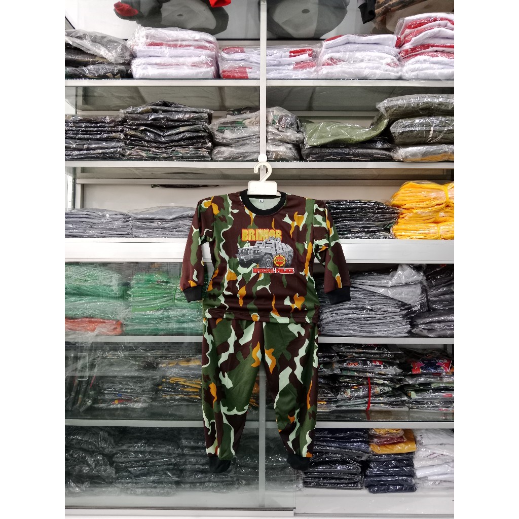 Kaos Stelan Loreng Brimob Anak