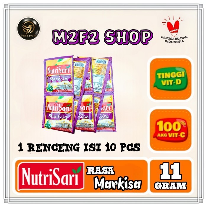 

NutriSari Minuman Serbuk Markisa Sachet - 11 gr (Kemasan 1 Renceng)