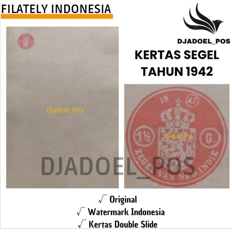

KERTAS SEGEL TAHUN 1942 DOUBLE ASLI (ZEGEL VAN NED INDIE)