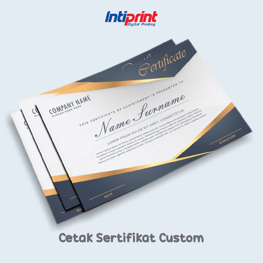 

Cetak Sertifikat Full Color + Hot Print Foil - Piagam Berkualitas Uk. A4 | Cetak Sertifikat Poly