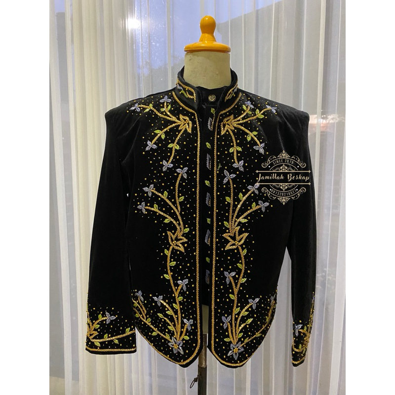 Beskap pengantin bludru jawa || Beskap bludru hitam || Bludru jawa solo || Beskap mote || Beskap pen