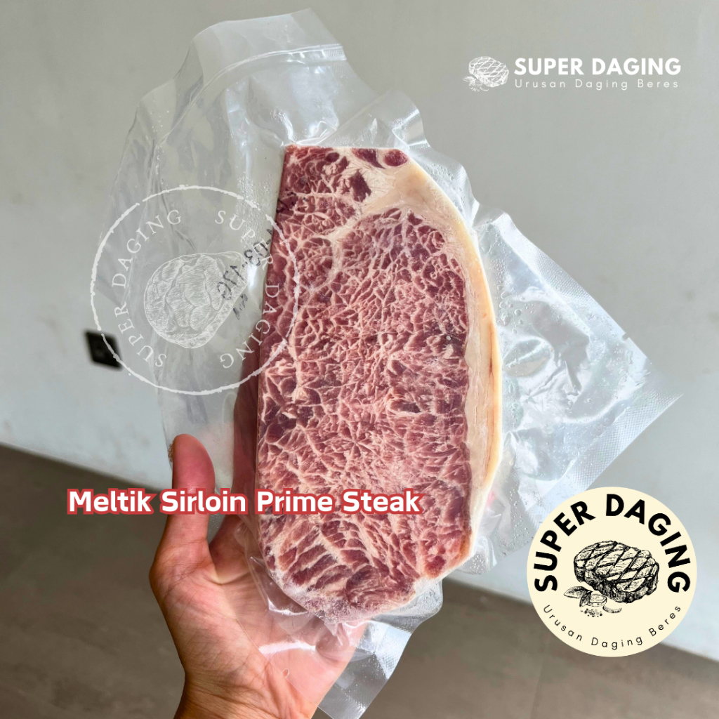 

Daging Steak Prime Sirloin Beef Meltik 200g x2 - Super Daging Malang