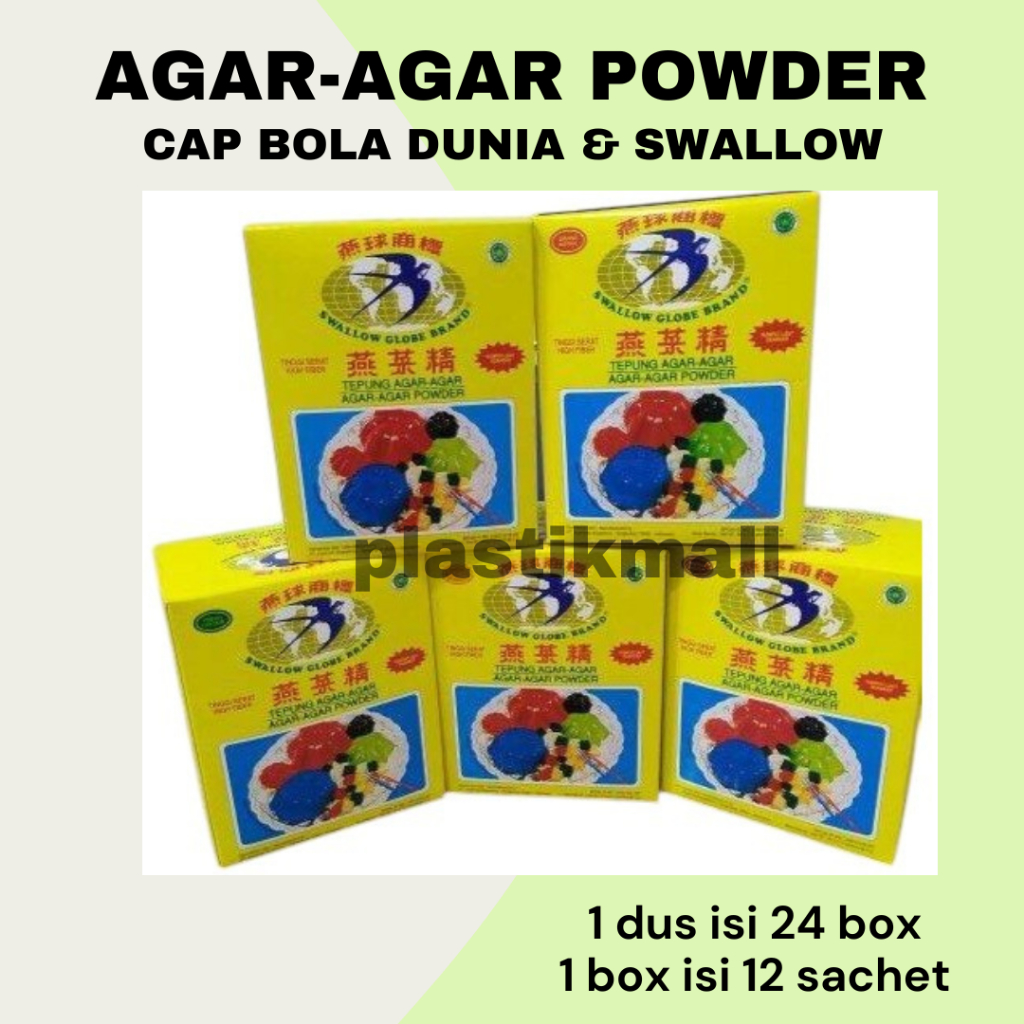 

Agar Agar Walet Swallow / Cap Bola Dunia 1 Sachet