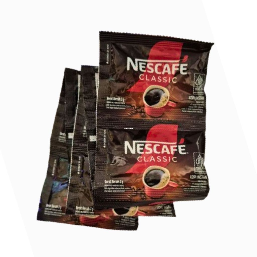 

Nescafe Classic Black Coffe 2gr x 10pcs - Kopi Hitam Siap Saji (1 Renteng)