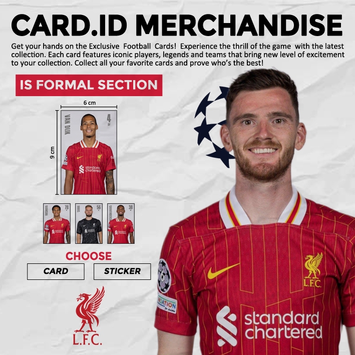 Photocard Bola Liverpool - Champions League 24-25
