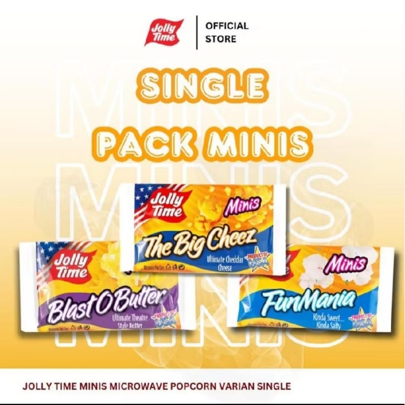 

Jolly Time Popcorn Minis 43gr Popcorn jagung HALAL