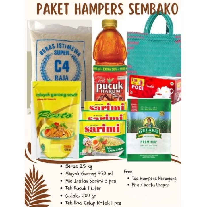 

PAKET HAMPERS SEMBAKO - HAMPERS LEBARAN - BINGKISAN ZAKAT