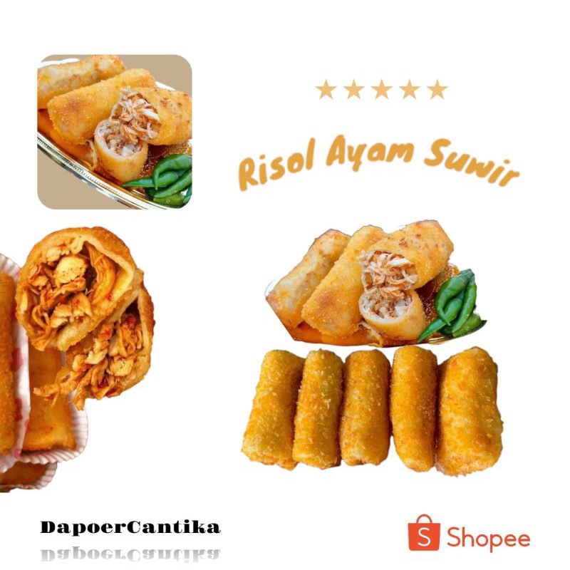 

Risol Ayam Suwir /Risol Ayam Suwir Pedas /Risol Isi Ayam