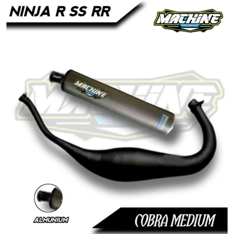 KNALPOT NINJA R SS RR COBRA MEDIUM FULL BLACK STANDAR PORTING ORIGINAL MACHINE BUKAN RS1 HBY RTX