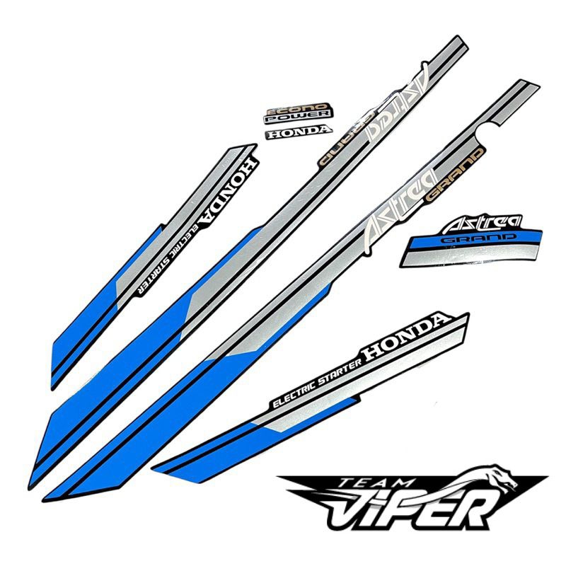 sticker striping Lis body Honda Astrea grand bulus biru