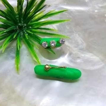 Anting tusuk hidung EMAS ASLI kadar 8k