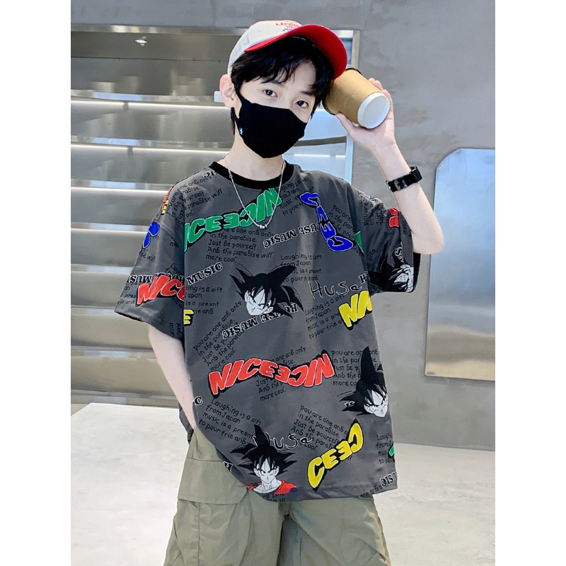 [COD] SETELAN CELANA PENDEK CARGO MOTIF DARGON BALL SIZE 130-170 IMPORT PREMIUM - SET CARGO PENDEK A