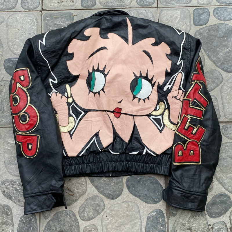 90s Betty Boop leather jacket