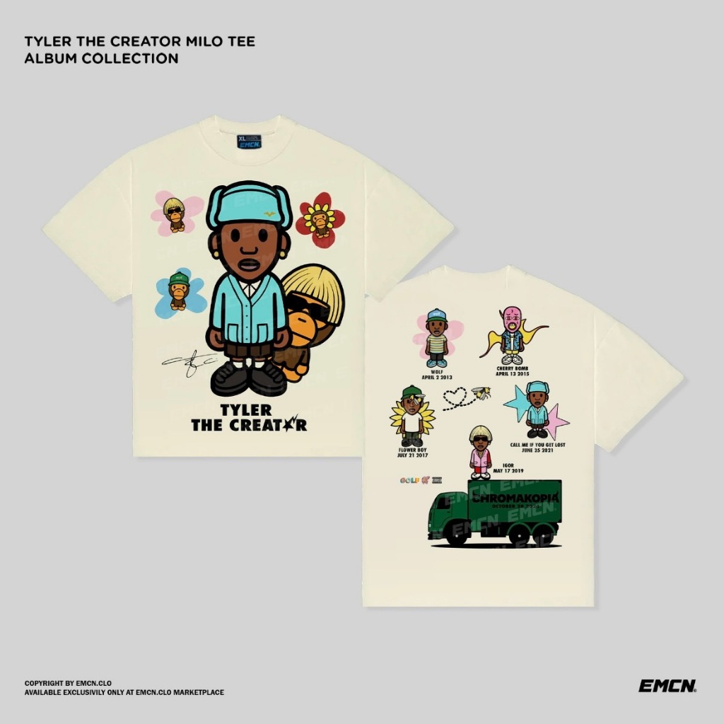 EMCN Oversized Milo Tee Tyler the Creator Album Collection
