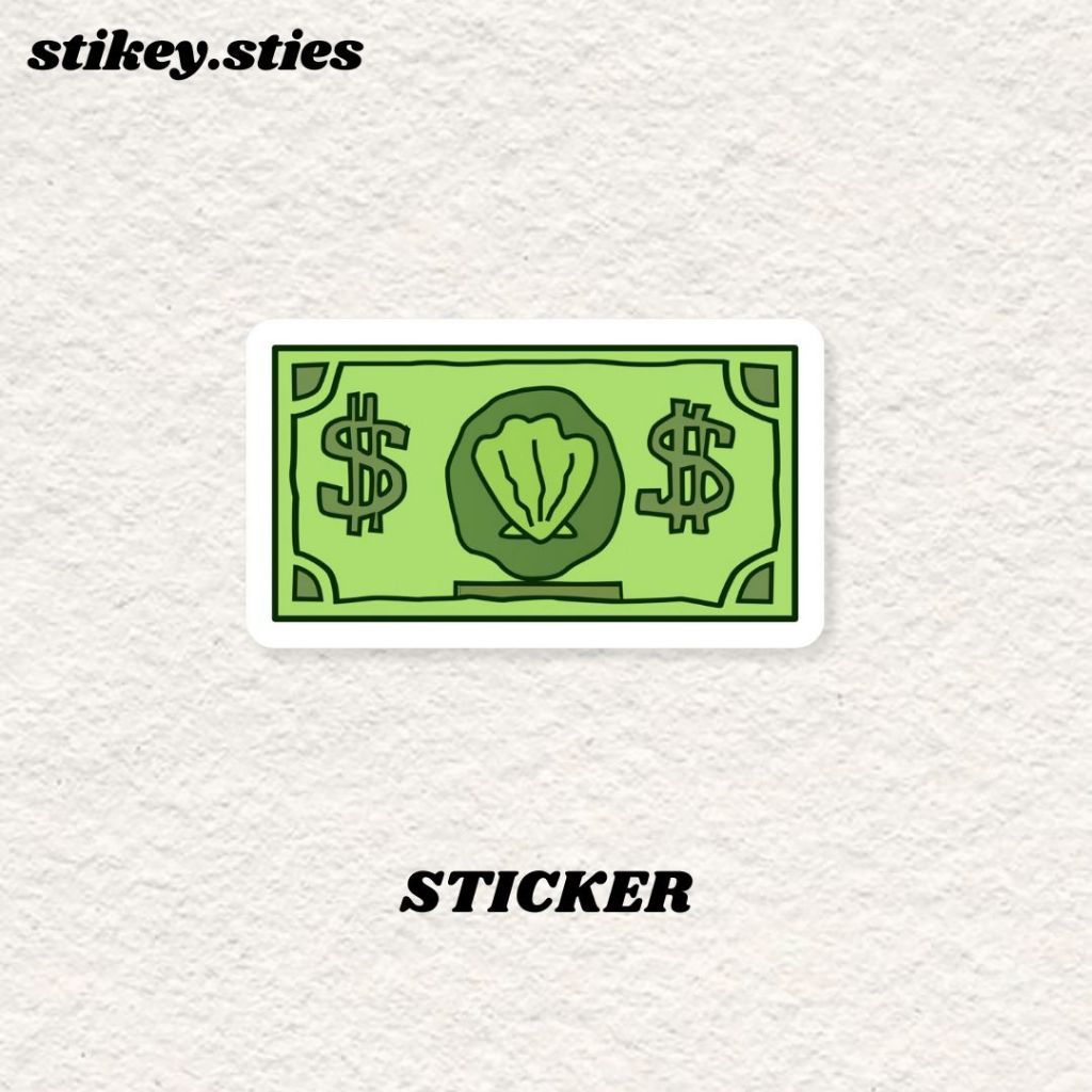 

STICKER DOLLAR SPONGEBOB SQUAREPANTS AESTHETIC ANTI AIR VINYL / STIKER HELM LAPTOP HP MOTOR TUMBLR TAS KOPER