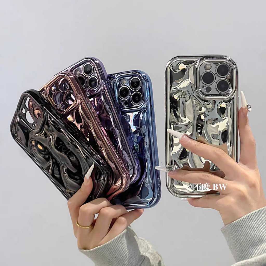 FANSTORE_PKU - Luxury Hard Case / iPhone / Meterite Texture Full Lenscover / Bumpy Metalic / 11 12 1