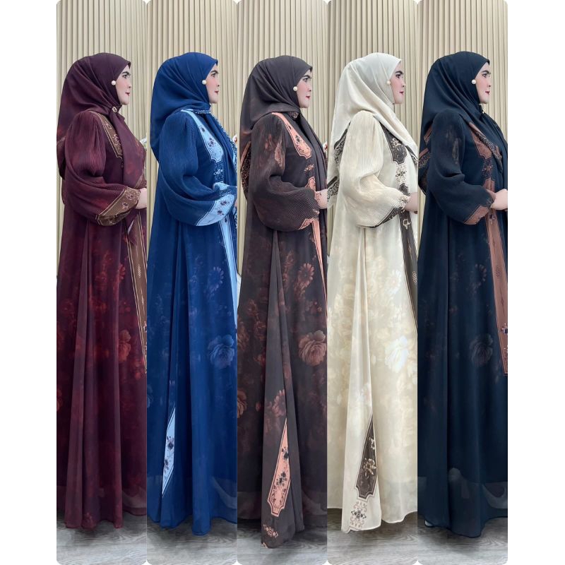 Printing Series Dijah Print 036 Gamis Mewah By Dijah