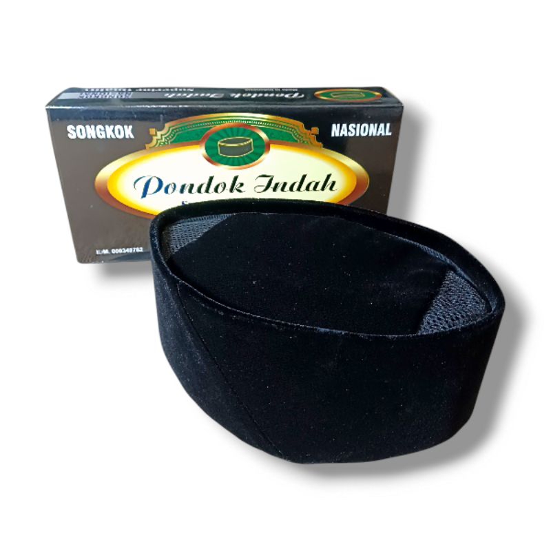 Songkok Pondok Indah Peci Hitam Nasional AC Non Ac Susun Tinggi 8 9 10 11