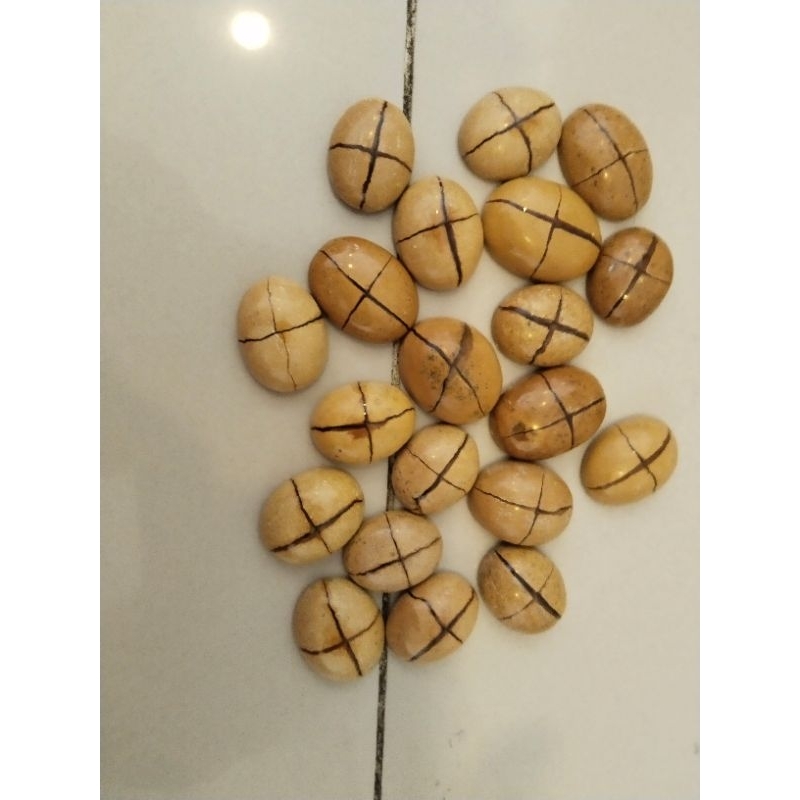 batu akik motif tapak + badar asem