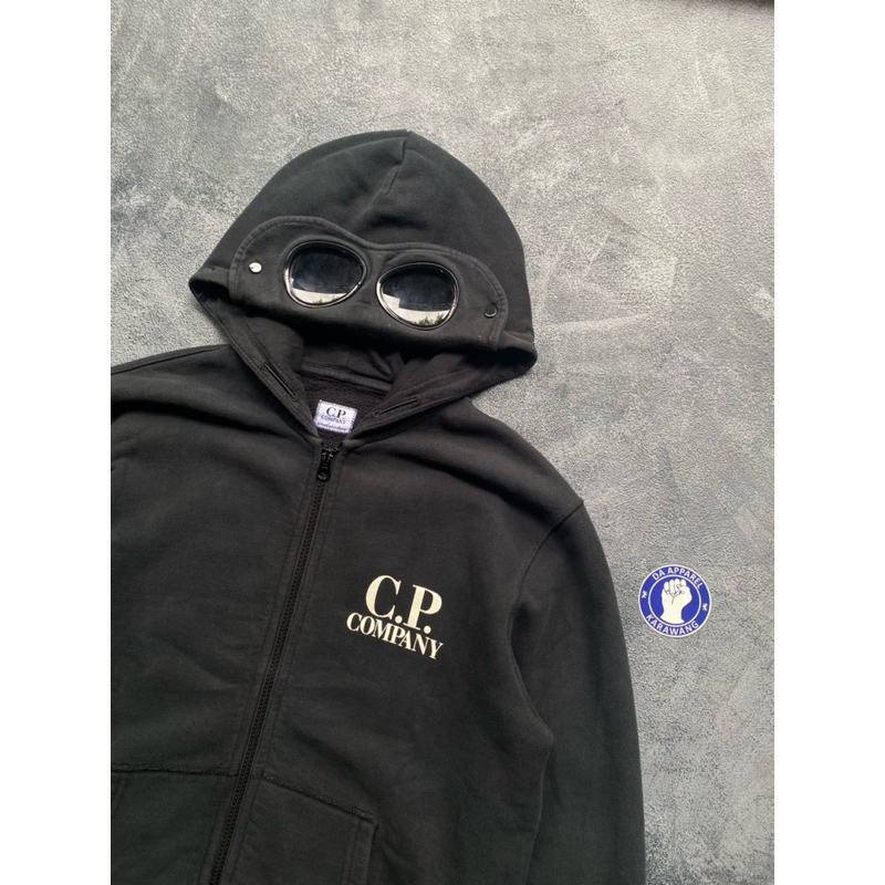 Ready stok Cp Company Goggle Hoodie Black original