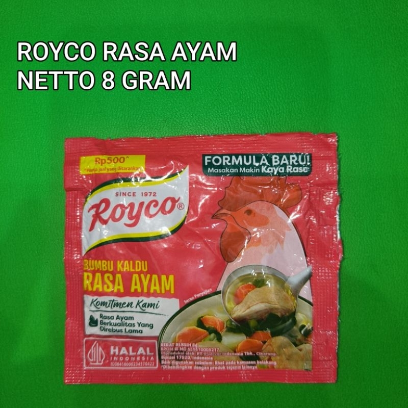 

ECER ROYCO AYAM 8 GRAM BUMBU KALDU RASA AYAM