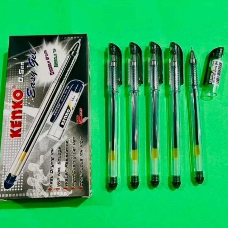 

PULPEN GEL KENKO EASYGEL/0.5/HITAM/12 PC